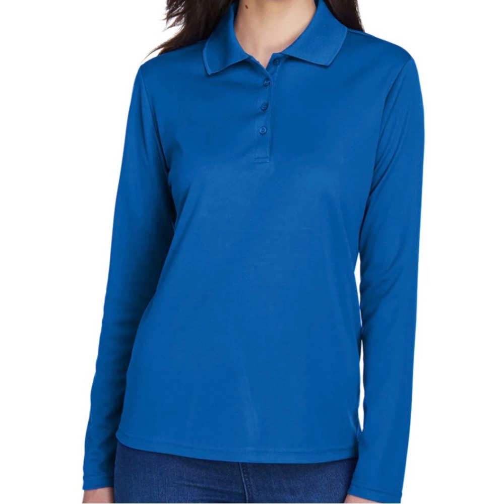 CORE365. NWT. Blue Polo Shirt.UV Protection.Anti-Microbial. Moisture Wicking.S/P